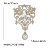 High-end, elegant and light luxury court pendant, large glass brooch, fashionable and elegant women's clothing, corsage accessory brooch Item Picture